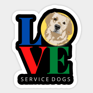 Love Service Dogs Dark Sticker